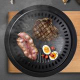 Korean Nonstick BBQ Grill Pan for Stovetop, Barbecue Portable Hot Plate Outdoor - AUPK