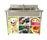 Dog Pet Grooming and Bath Tub  Stainless Steel   80 cm Wide Station - AUPK