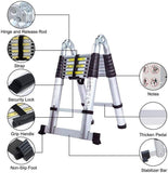 5m Telescopic Aluminum Multipurpose Ladder Extension Alloy Step - AUPK