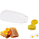 50 pcs Plastic Squeeze Honey Bottle 500 gm  Yellow Lid Food Container - AUPK