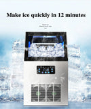 Commercial Ice Maker Machine Portable Ice Cube Tray Stainless Steel 65 kg/24hrs - AUPK