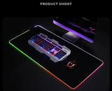 LED Gaming Mouse Pad Large RGB Extended Mouse pad Keyboard Desk Anti-slip Mat - AUPK