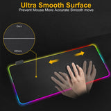 LED Gaming Mouse Pad Large RGB Extended Mouse pad Keyboard Desk Anti-slip Mat - AUPK