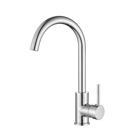 Chrome Finished Kitchen Basin Sink Faucet 360 Swivel Sink Mixer  Hot and Cold Water Taps Faucets - AUPK